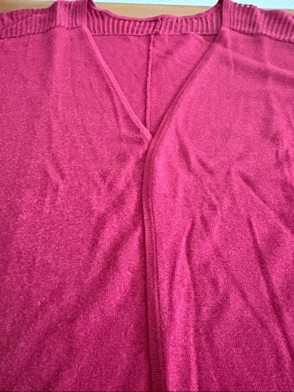 Tomato red half sleeve sweater. Perfect for spring summer. Wear with any color.